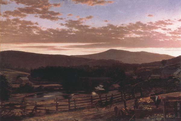 Frederic E.Church Ira Mountain,Vermont oil painting picture